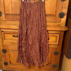 Soft Surroundings broomstick Brown Maxi Skirt
